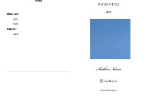 4-Page Crochet Pattern Booklet