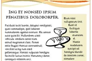 Orange Theme Church Bulletin