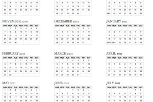 2010-2011 School Year Calendar
