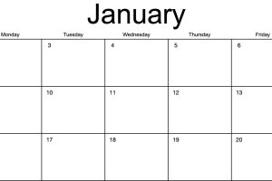 Standard Landscape 2023 Monthly Calendar Sunday Start Black