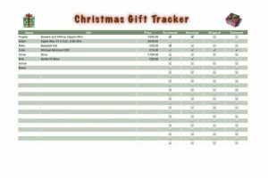 Holiday Gift Tracker