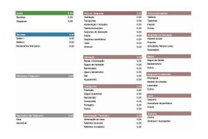 Home Finance Worksheet (Spanish)