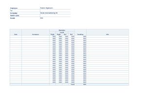 Time Log Worksheet by Client