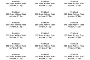 30-Up Address Labels with Mail Merge (Label Compatible)