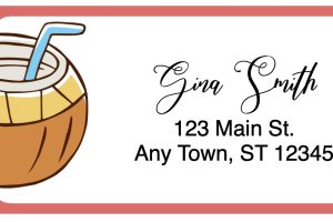 Summer Cocoanut Avery 5160 Label Template