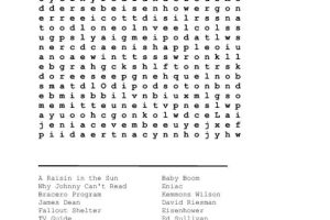 Easy Word Search Activity Page