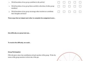 Evaluation Form for Group Projects