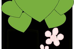 Green Hearts Baby Announcement