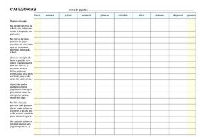 Portuguese Categories Game