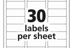 30-Up Address Labels (Label US)
