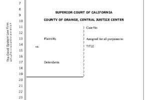 California Legal Transcript with 2 Cover Pages