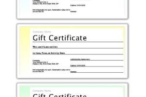 3-Up Pastel Gift Certificates