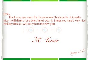 Christmas Thank You Card with Trees