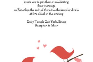 Lovebirds Wedding Invitation