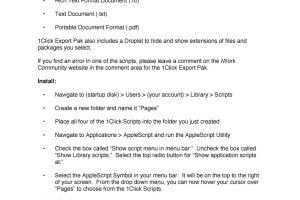 1-Click Pages Export Droplet Pack