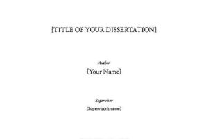 Dissertation Cover Page
