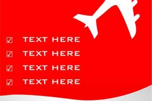 Red and White Airplane Poster