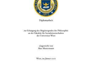 Collegiate Thesis Paper (German)
