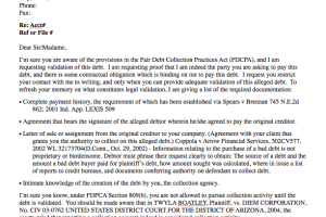 Formal Reply to Collection Notice