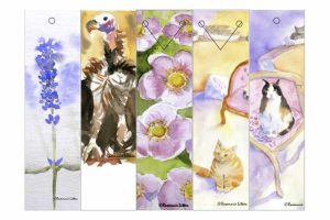 5-Up Watercolor Bookmarks