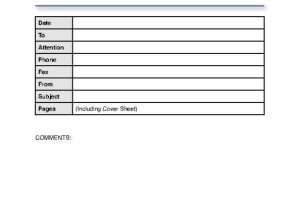Fax Cover Sheet with Organization Information