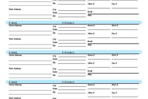 Contemporary Address Book with Blue Accents