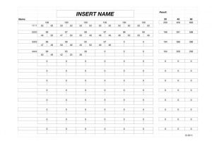 Shooting Score Log