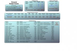Personal Budget Worksheet in Teal