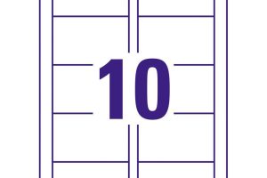 10-Up Blank Business Cards (Label C32010-25 Template)