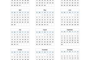 2007 Single-Page Calendar